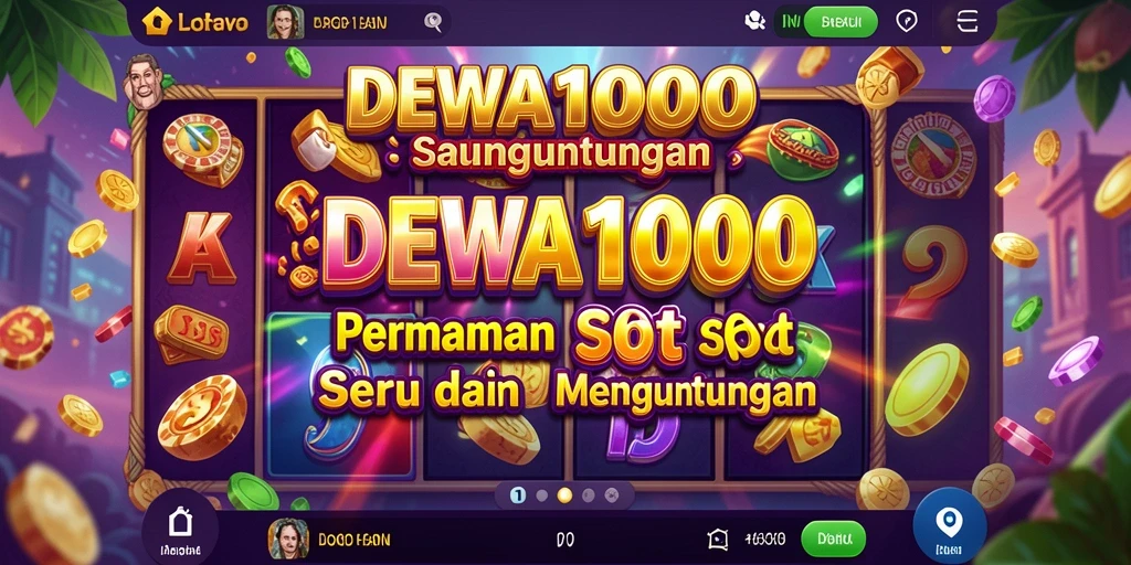 Tampilan gameplay Slot menarik di DEWA1000 dengan hadiah besar.