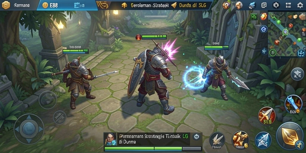 Screenshot gameplay E88 yang menampilkan strategi pertempuran.