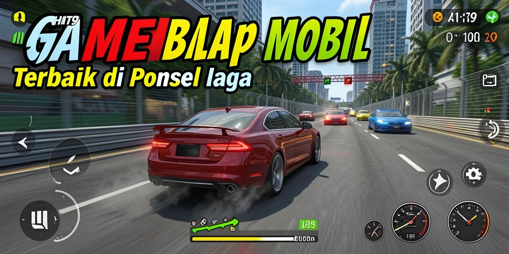 Gambar menunjukkan gameplay balapan seru dari HIT9 yang penuh aksi.