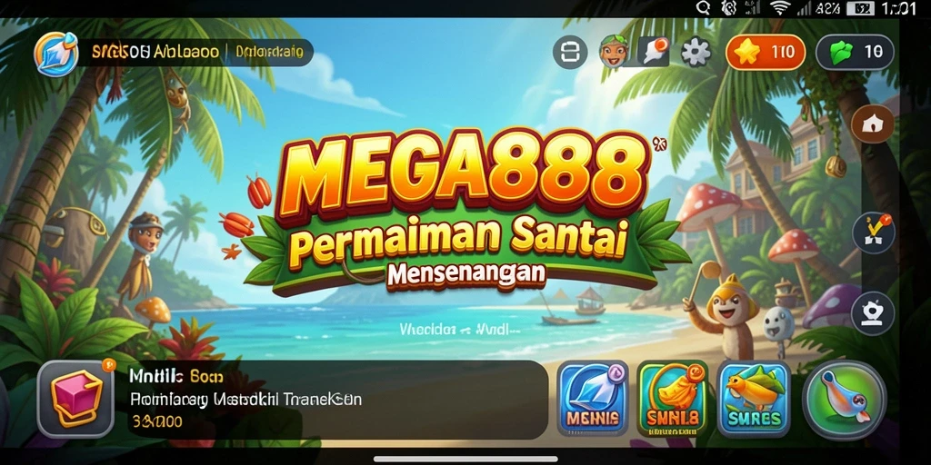 Tampilan gameplay seru dan penuh warna dari MEGA888.