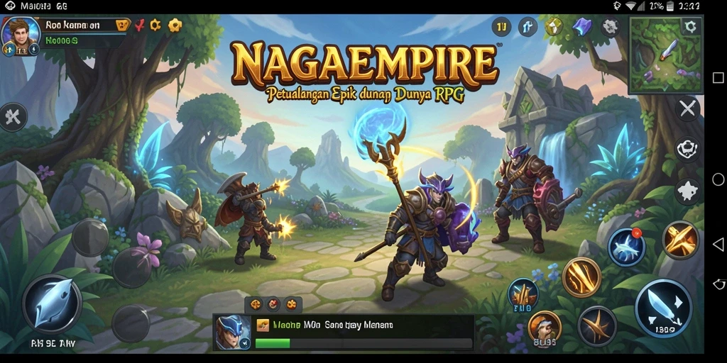 Tampilan seru dari gameplay NAGAEMPIRE yang memukau.