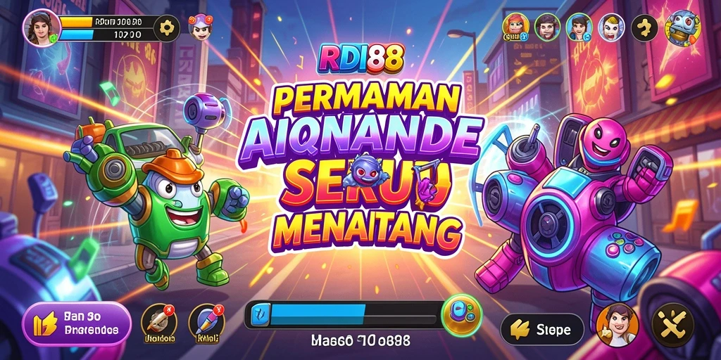 Tampilan screenshot utama RDI88 yang menampilkan gameplay Arcade yang dinamis.