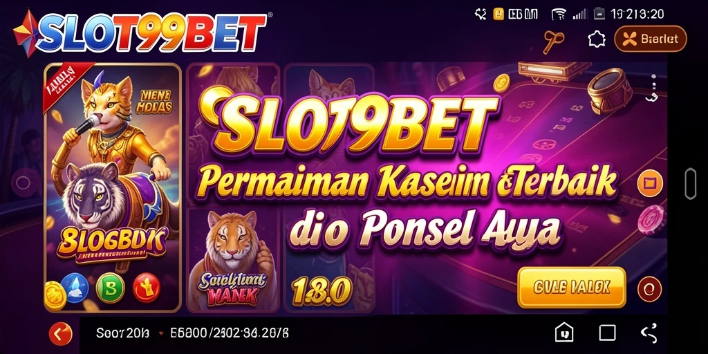 Screenshot menunjukkan gameplay seru dari SLOT99BET dengan tampilan slot menarik.