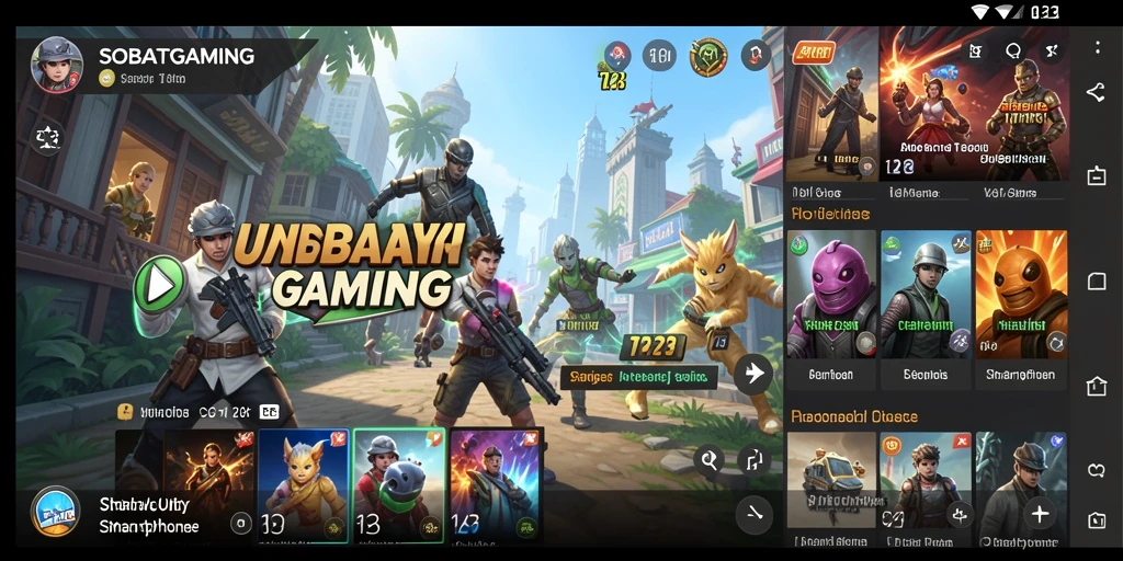 Tampilan antarmuka utama SOBATGAMING dengan berbagai fitur Utility.