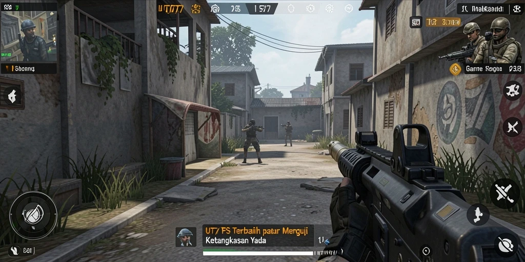 Screenshot UT77 menunjukkan gameplay seru yang menegangkan.